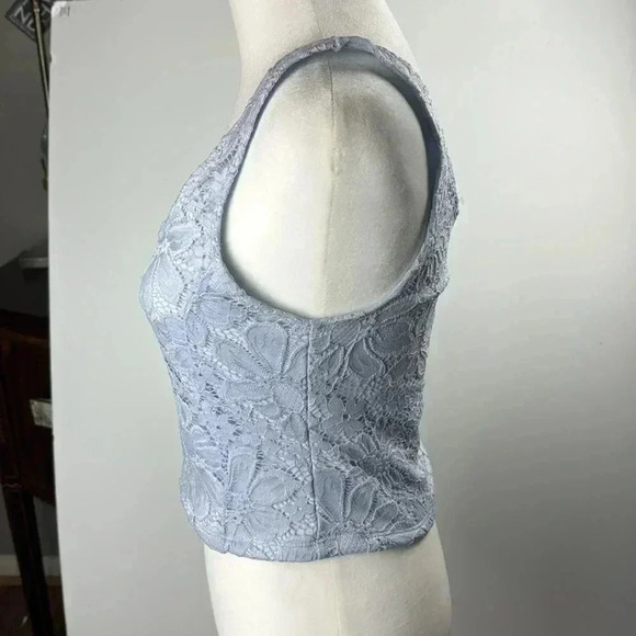 WILD SKYE SZ M NWT CAMISOLE LIGHT BLUE LACE FEMININE SEXY STRETCHY PRETTY - Picture 2 of 9